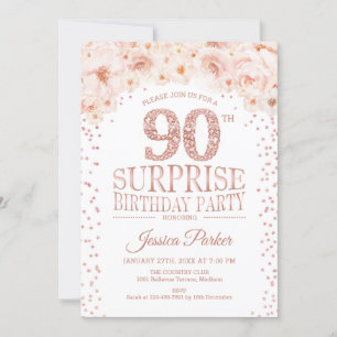 Verrassende 90e verjaardag van de prijs - White Ro Kaart