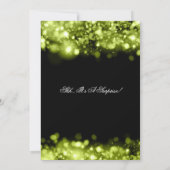 Verrassende 'Birthday'-Limoen-mousserende lichten Kaart (Achterkant)