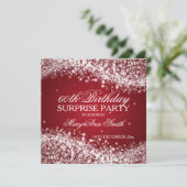 Verrassende 'Birthday'-mousserend-golf-rood Kaart (Staand voorkant)