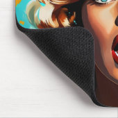 Verrassende Blonde Pop Art Muismat (Hoek)