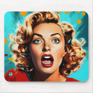 Verrassende Blonde Pop Art Muismat