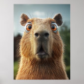 Verrassende Capybara close-up Poster (Voorkant)