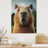 Verrassende Capybara close-up Poster (Keuken)