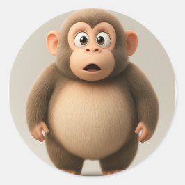 Verrassende Cartoon Monkey Sticker