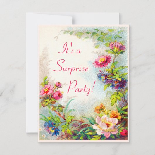 Verrassende Dahlias Peonies Victoriaans tuin Kaart (Voorkant)