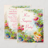 Verrassende Dahlias Peonies Victoriaans tuin Kaart (Voorkant / Achterkant)