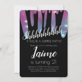 Verrassende feestdag faux roze druppelaar kaart (Voorkant)