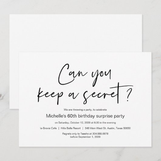 Verrassende feestdag kaart (Voorkant / Achterkant)