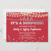 Verrassende feestdag, ruby red. Silver Kaart (Voorkant)