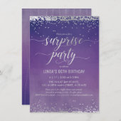 Verrassende feestdag - Waterverf, zilver Kaart (Voorkant / Achterkant)