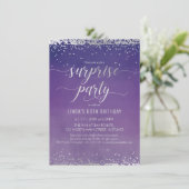 Verrassende feestdag - Waterverf, zilver Kaart (Staand voorkant)