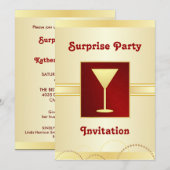 Verrassende feestdagen - Champagne Kaart (Voorkant / Achterkant)