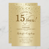 Verrassende Gouden 15e Verjaardagsviering Kaart (Voorkant / Achterkant)