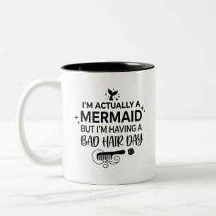 Verrassende haar zeemeermin mok koffie citaat cad