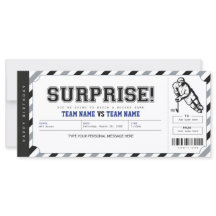 Verrassende Hockey Game Gift Ticket Sjabloon