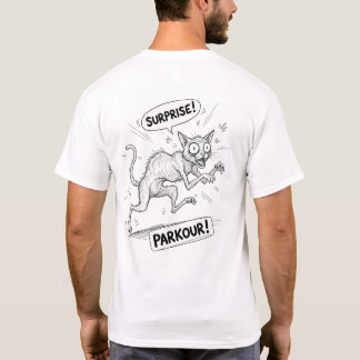 verrassende kat grappige illustratie meme ontwerp t-shirt