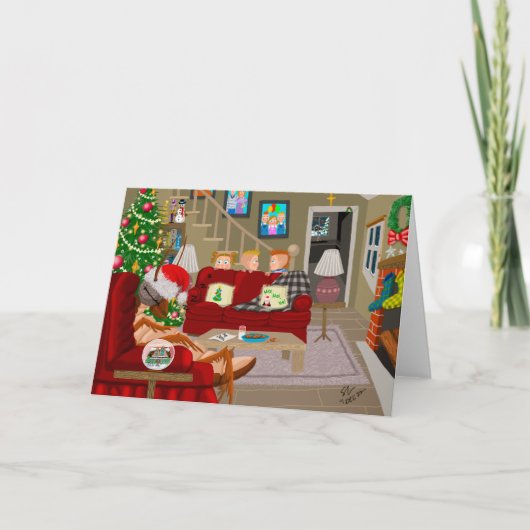 Verrassende kerstkaart bedankkaart (Voorkant)