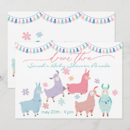 Verrassende Llamas-drive door Baby shower Kaart