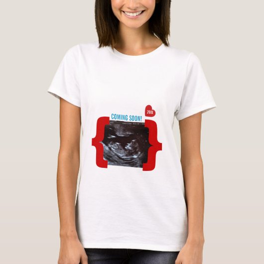 Verrassende mededeling van ultrasone Sonogram T-shirt (Voorkant)