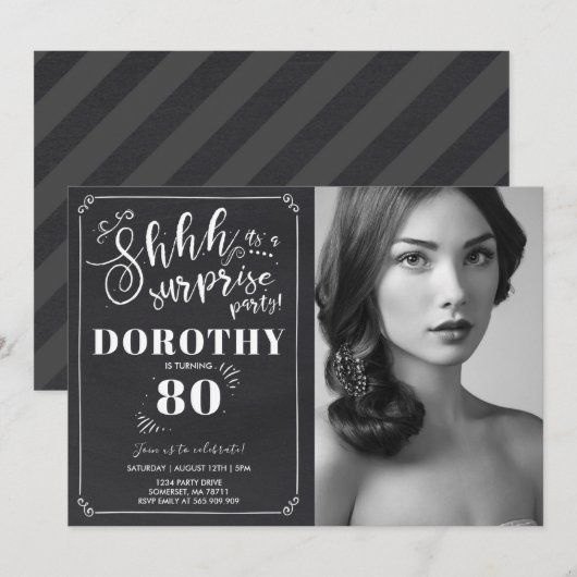 Verrassende onderneming voor de uitnodiging van d (Voorkant / Achterkant)