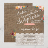 Verrassende partij nodigt Vrouw uit in het Spaans Kaart (Voorkant / Achterkant)