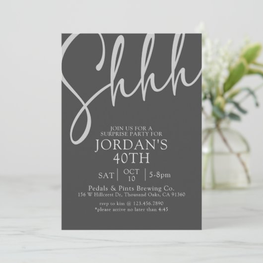 Verrassende Partij, uitnodiging voor verrassende v (Staand voorkant)