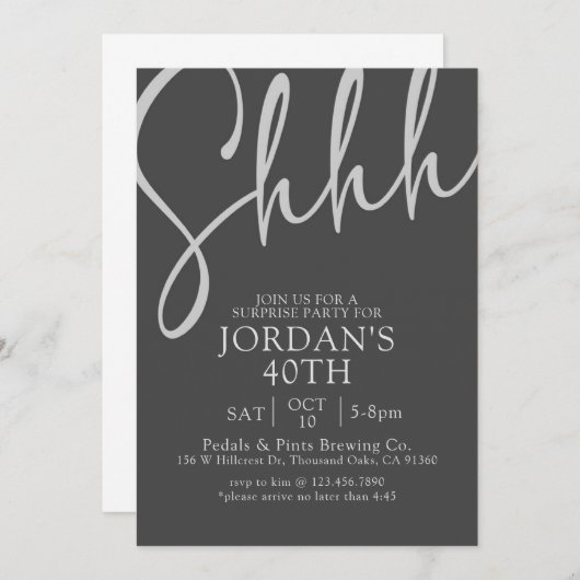 Verrassende Partij, uitnodiging voor verrassende v (Voorkant / Achterkant)