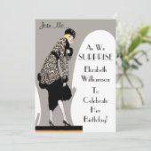 Verrassende partij! Uitnodigingen van de Elegant A (Staand voorkant)