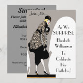 Verrassende partij! Uitnodigingen van de Elegant A (Voorkant / Achterkant)