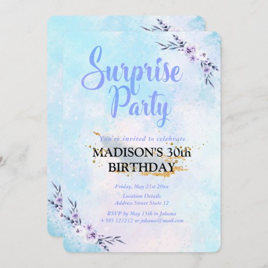 Verrassende partij Waterverf pasta Kaart (Voorkant / Achterkant)