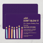 Verrassende partijuitnodiging niet laten branden kaart (Voorkant / Achterkant)