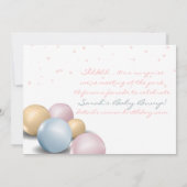 Verrassende roze Baby shower Celebratieparade Kaart (Achterkant)