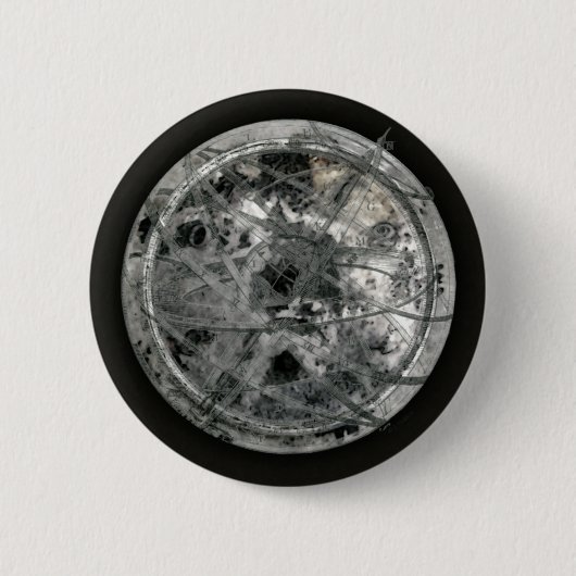 Verrassende tijd en ruimte ronde button 5,7 cm (Voorkant)