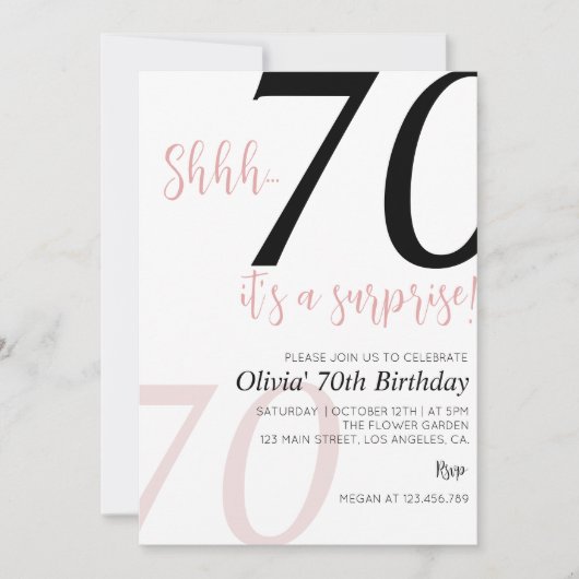 Verrassende uitnodiging op elke leeftijd (Voorkant)