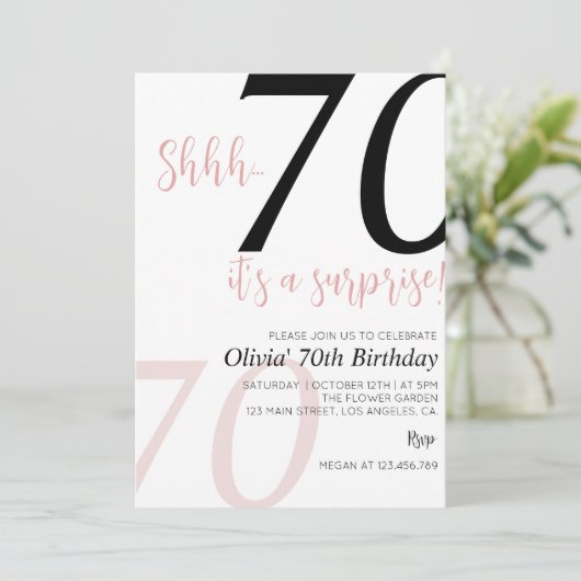 Verrassende uitnodiging op elke leeftijd (Staand voorkant)