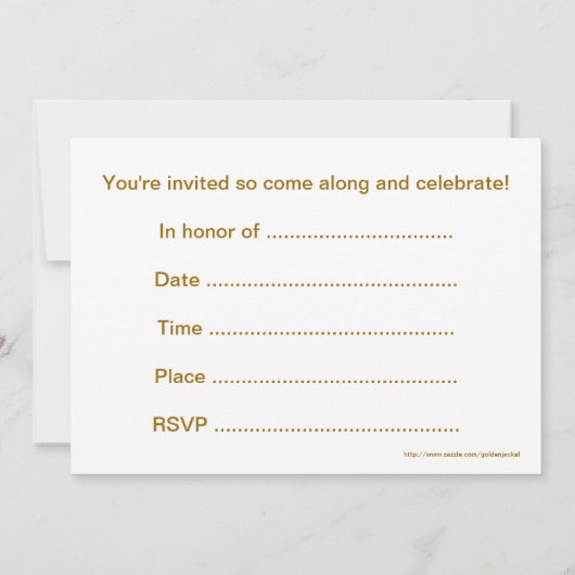 Verrassende uitnodiging op feestdag met cadeaudoos (Achterkant)