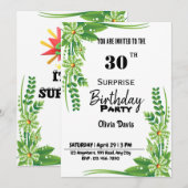 Verrassende uitnodiging van 30e verjaardag (Voorkant / Achterkant)