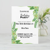 Verrassende uitnodiging van 30e verjaardag (Staand voorkant)