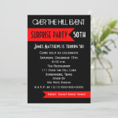 Verrassende uitnodiging van 50e verjaardag (Staand voorkant)