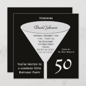 Verrassende uitnodiging van 50e verjaardag (Voorkant / Achterkant)