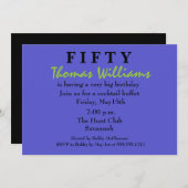 Verrassende uitnodiging van 50e verjaardag (Voorkant / Achterkant)