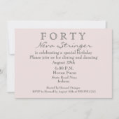 Verrassende uitnodiging van de 40e verjaardag (Voorkant)
