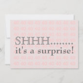 Verrassende uitnodiging van de 40e verjaardag (Achterkant)