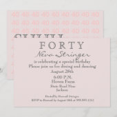 Verrassende uitnodiging van de 40e verjaardag (Voorkant / Achterkant)