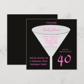 Verrassende uitnodiging van de 40e verjaardag (Voorkant / Achterkant)