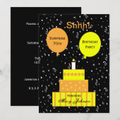 Verrassende uitnodiging van de 70e verjaardag (Voorkant / Achterkant)