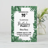 Verrassende uitnodiging van de 70e verjaardag (Staand voorkant)