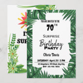 Verrassende uitnodiging van de 70e verjaardag (Voorkant / Achterkant)