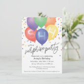 Verrassende uitnodiging van de Birthday Party met (Staand voorkant)