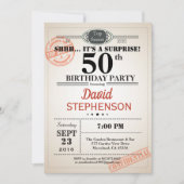 Verrassende uitnodiging van een vijftigste verjaar (Voorkant)